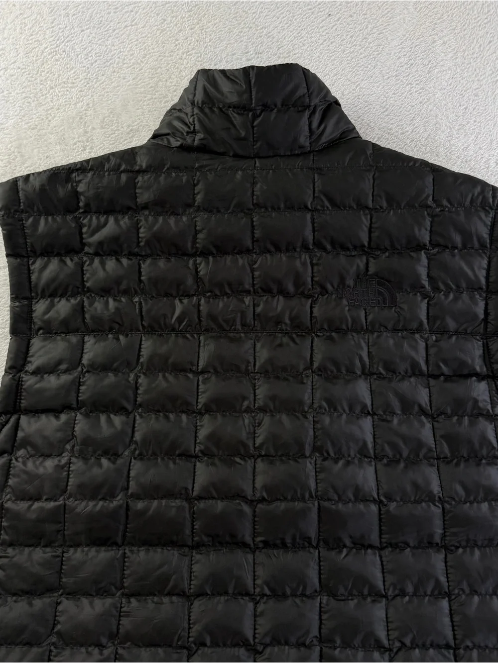 The North Face ThermoBall Eco Black Insulated Puffer Vest Tonal Logo